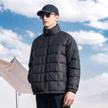 Winter stand collar warm men’s puffer jackets