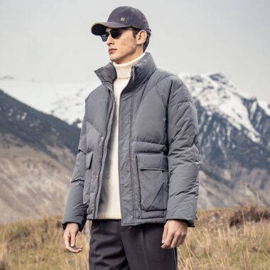 Thick warm winter short men’s puffer jackets