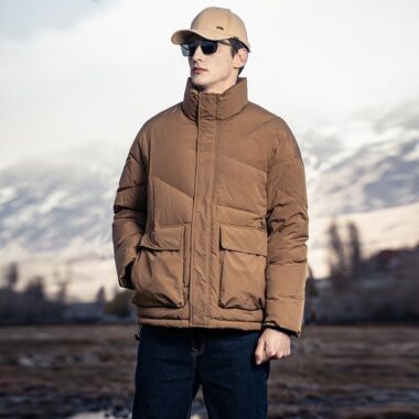 Thick warm winter short men’s puffer jackets
