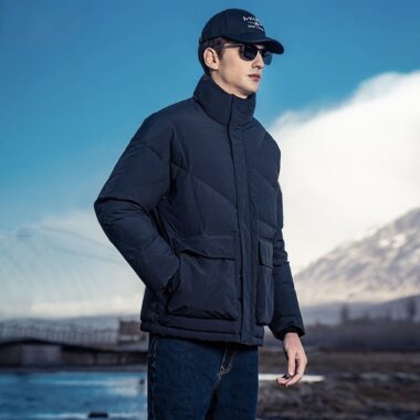Thick warm winter short men’s puffer jackets