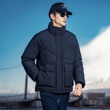 Thick warm winter short men’s puffer jackets