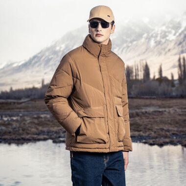 Thick warm winter short men’s puffer jackets