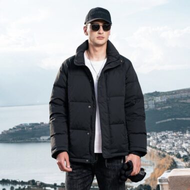 Thick warm stand collar winter men’s puffer jackets