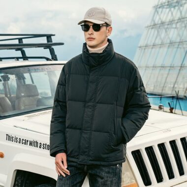 Thick warm stand collar winter men’s puffer jackets