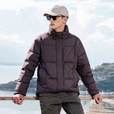 Thick warm stand collar winter men’s puffer jackets