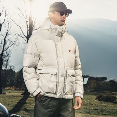 Hot selling trendy thick hooded short men’s puffer jackets