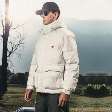 Hot selling trendy thick hooded short men’s puffer jackets