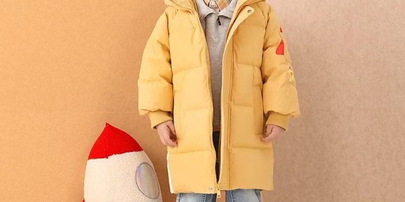 Loose fit thick winter cartoon kids puffer jacket